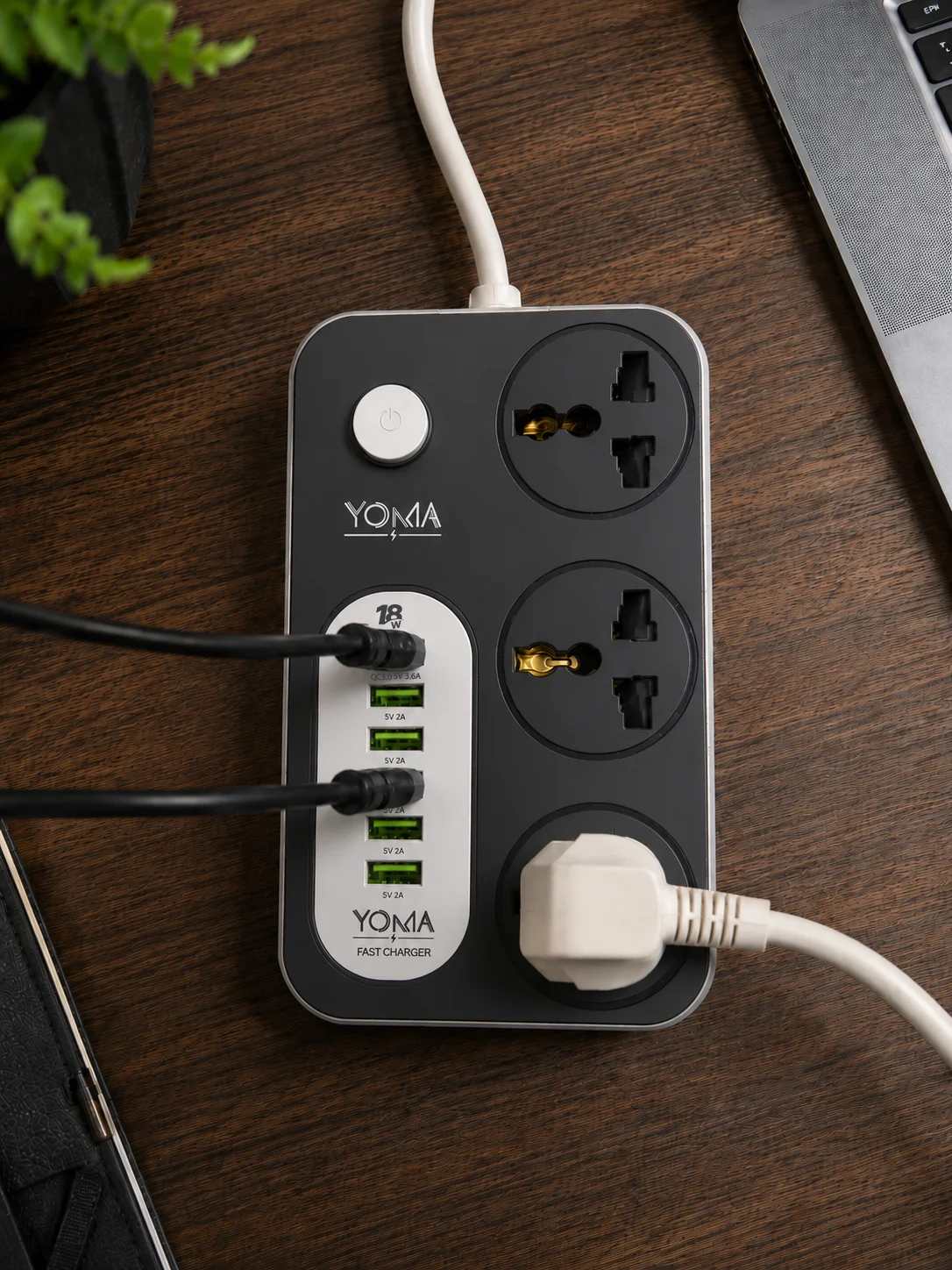 مشترك يوما 6A USB - فيشة ثنائية  - 2 متر - صورة 2